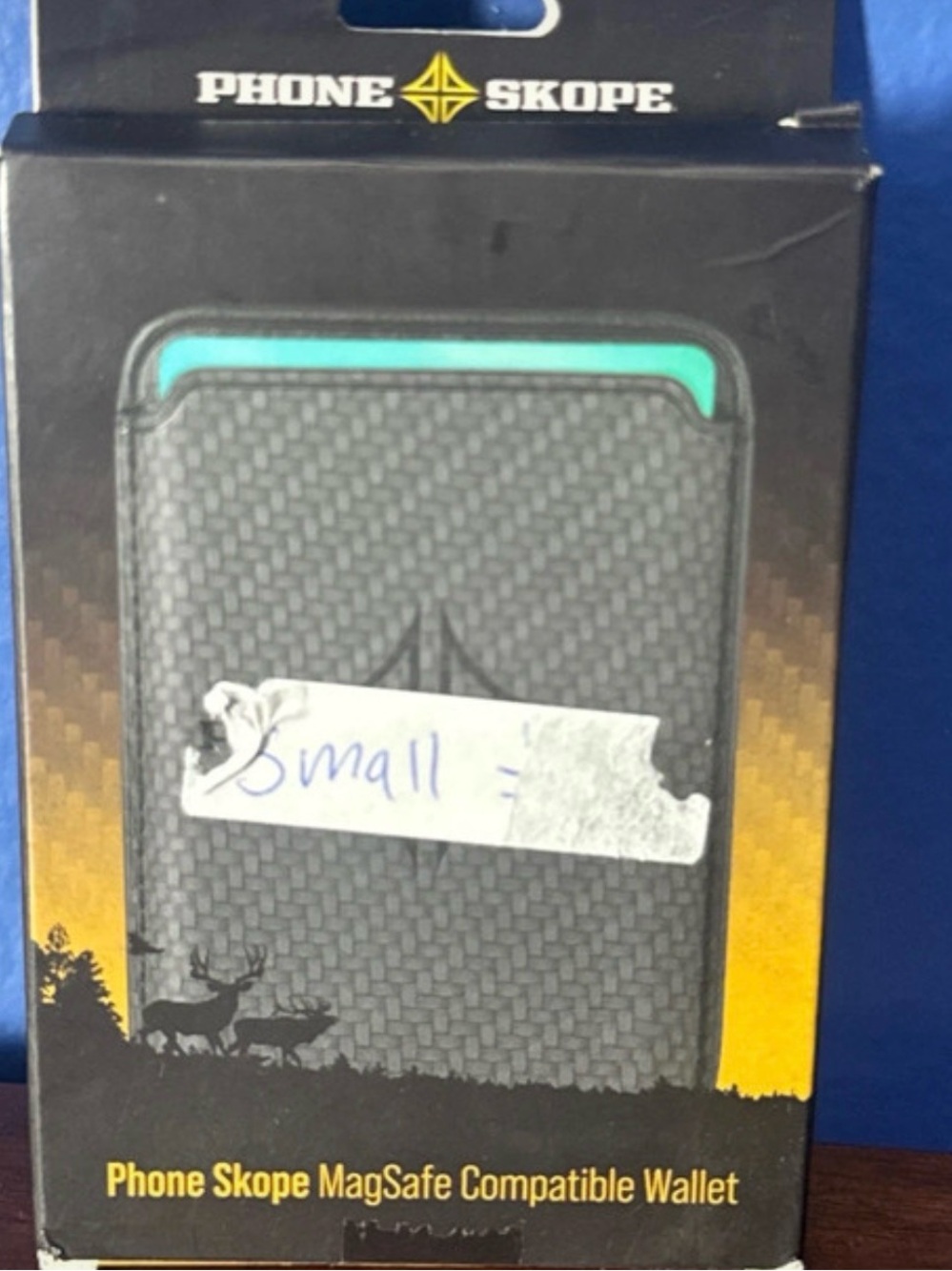 MagSafe Compatible Wallet — Black with Teal Accent